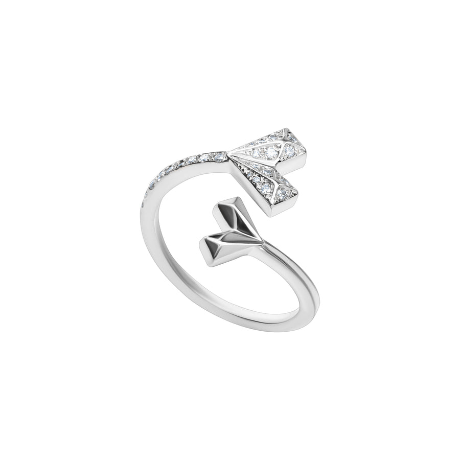 THE TWO HEARTS RING WITH DIAMONDS